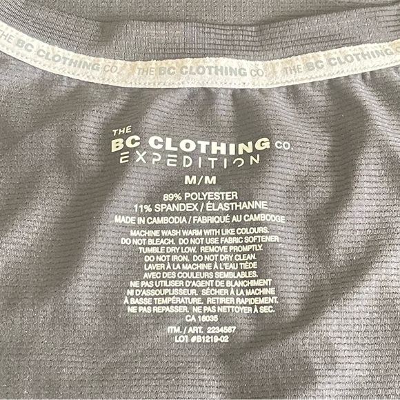 The BC Clothing Expedition men's T-shirt, black color , like new - Picture 3 of 3